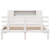 vidaXL Lit bibliothèque sans matelas blanc 135x190 cm bois pin massif