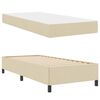 vidaXL Lit &agrave; ressorts avec matelas Cr&egrave;me 90 x 190 cm tissu