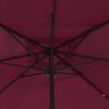 vidaXL Parasol de jardin Rouge et Noir 295 x 295 x 245 cm