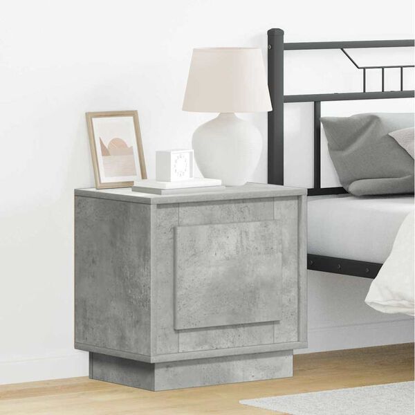 vidaXL Cabinet de chevet Gris b&eacute;ton 44 x 34,5 x 45 cm