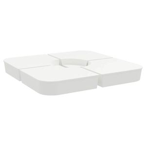 vidaXL Ensemble de base de parasol pour parasols à pied croisé 4pcs PP