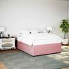 vidaXL Cadre de lit sans matelas rose 160x200 cm velours