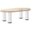vidaXL Pieds de table basse 4 pi&egrave;ces Blanc 30-32 cm Acier