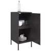 vidaXL Buffets 2 pcs noir 36x39x79 cm acier