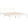 vidaXL Cadre de lit sans matelas blanc bois de pin massif