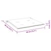 vidaXL Coussins de chaise de jardin lot de 6 40x40x4 cm tissu