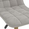 vidaXL Chaise pivotante de bureau Gris clair Velours