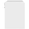 vidaXL Étagères murales 2 pcs blanc brillant bois d'ingénierie