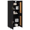 vidaXL Haut Armoire Ch&ecirc;ne noir 69,5 x 34 x 180 cm Bois d'ing&eacute;nierie