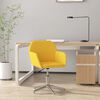 vidaXL Chaise pivotante de bureau Jaune clair Tissu