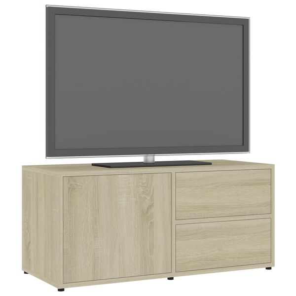 vidaXL Meuble TV Chêne sonoma 80x34x36 cm Bois d'ingénierie