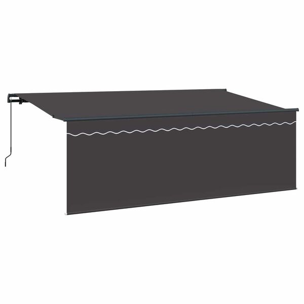 vidaXL Auvent R&eacute;tractable Anthracite 350 x 200 cm
