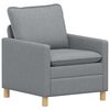 vidaXL Canap&eacute; Gris clair Tissu
