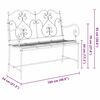 vidaXL Banc de jardin Blanc 104 x 54 x 93cm Acier