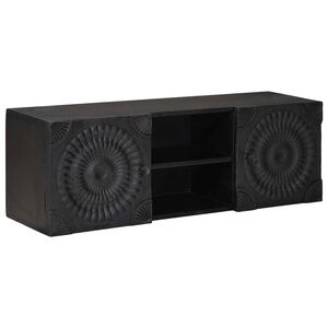 vidaXL Meuble TV avec &eacute;tag&egrave;re avec stockage Noir 105 x 30 x 35 cm