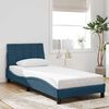 vidaXL Cadre de lit avec LED sans matelas Hanko bleu 90x200 cm velours