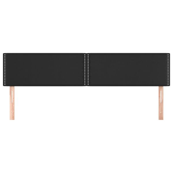 vidaXL Têtes de lit 2 pcs Noir 100x5x78/88 cm Similicuir