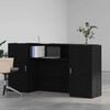 vidaXL Bureau de réception chêne noir 200x50x103,5cm bois d'ingénierie
