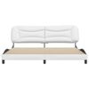 vidaXL Cadre de lit sans matelas Hvar blanc 200x200 cm similicuir