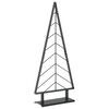 vidaXL Sapin de No&euml;l en m&eacute;tal avec support KUOPIO 125 cm Acier Noir