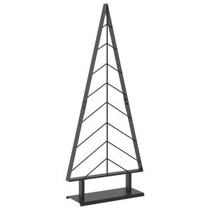 vidaXL Sapin de No&euml;l en m&eacute;tal avec support KUOPIO 125 cm Acier Noir