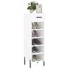 vidaXL Armoire à chaussure Blanc brillant 30x35x105 cm Bois ingénierie
