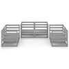 vidaXL Salon de jardin 6 pcs Gris Bois de pin massif