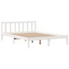 vidaXL Cadre de lit sans matelas blanc 140x190 cm bois de pin massif