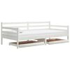 vidaXL Lit de jour sans matelas avec tiroirs 90x200 cm blanc