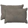 vidaXL Housse de coussin 2 pcs HOUTEN Gris clair 30 x 50 cm Velours