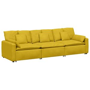 vidaXL Canap&eacute; modulable avec coussins jaunes