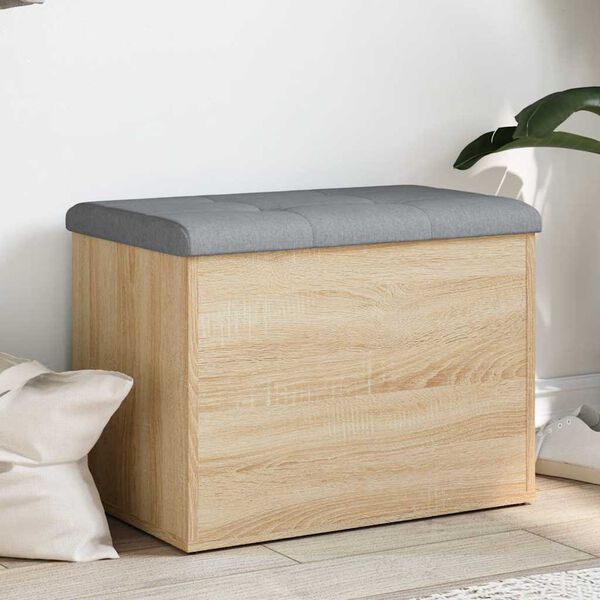 vidaXL Banc de rangement Ch&ecirc;ne Sonoma 62x42x45 cm Bois d'ing&eacute;nierie