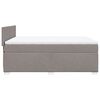 vidaXL Sommier &agrave; lattes de lit avec matelas Taupe 140x190 cm Tissu