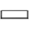 vidaXL &Eacute;tag&egrave;res cube murales 6 pcs Gris brillant 100x15x30 cm