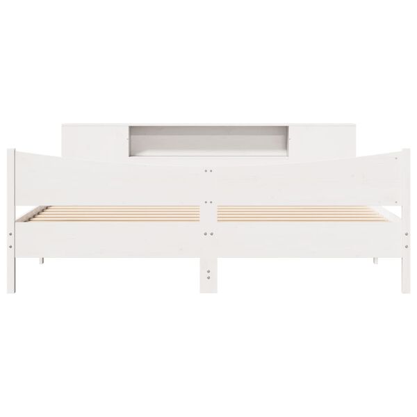 vidaXL Cadre de lit sans matelas blanc 180x200 cm bois massif de pin