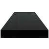 vidaXL &Eacute;tag&egrave;re murale flottante 4 pcs Noir brillant 80x23,5x3,8 cm MDF