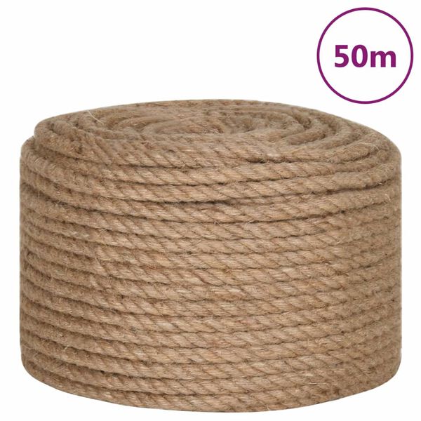 vidaXL Corde de jute 50 m de long 12 mm d'épaisseur