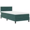 vidaXL Lit &agrave; ressorts avec matelas Vert fonc&eacute; 90 x 190 cm Velours