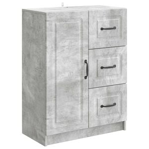 vidaXL Buffet Gris b&eacute;ton 66 x 34,5 x 87 cm Bois d'ing&eacute;nierie
