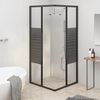 vidaXL Cabine de douche &agrave; rayures ESG 80x80x180 cm Noir
