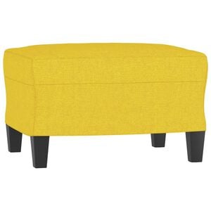 vidaXL Repose-pied Jaune clair 60x50x41 cm Tissu