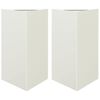 vidaXL Jardini&egrave;res 2 pcs blanc triangulaire 50x43x75 cm acier