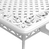 vidaXL Ensemble à manger de jardin 5 pcs blanc aluminium coulé