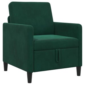vidaXL Sofa avec rangement Vert fonc&eacute; 72 x 78 x 87 cm Polyester