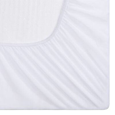 vidaXL Draps-housses imperméables 2 pcs Coton 160x200 cm Blanc