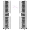 vidaXL Cabinet de salle de bain Gris Sonoma 30,5 x 30 x 195 cm