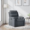 vidaXL Fauteuil inclinable de massage gris foncé velours