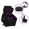 vidaXL Fauteuil inclinable de massage &eacute;lectrique Noir Tissu