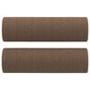 vidaXL Ensemble de canap&eacute;s 3 pcs avec coussins marron tissu