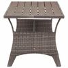 vidaXL Table de jardin Gris 120x70x66 cm R&eacute;sine tress&eacute;e